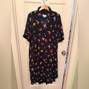 Maeve Navy Dress with Colorful Accents